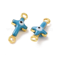 Ciondoli connettore in ottone smaltato&nbsp;KK-J302-08G-07