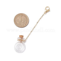 Decorazioni pendenti con bottiglie dei desideri in vetro vuote&nbsp;HJEW-JM02662-02