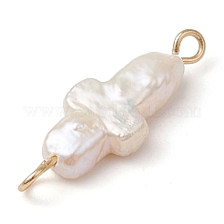 Natürliche Keshi Perle Querverbindungen Verbindungsstück Charms&nbsp;PALLOY-JF02822