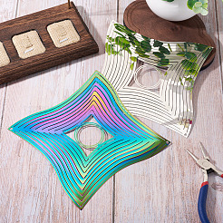 2 pz 2 colori 201 connettori/ciondoli in acciaio inossidabile&nbsp;STAS-TA0005-63
