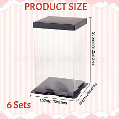 Scatole regalo pieghevoli in plastica trasparente&nbsp;CON-WH0106-09B