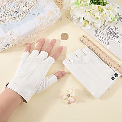 Kunstleder mit Eisen Halbfingerhandschuhe&nbsp;AJEW-WH20006-425