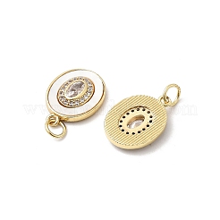 Pendentifs avec zircon cubiques à micro-pavés en laiton&nbsp;KK-K384-16G