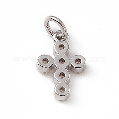 Ciondoli in ottone zirconi chiari micro pavé&nbsp;ZIRC-F132-63P