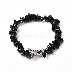 Natürliches und synthetisches Stretch-Armband mit gemischten Edelsteinen für Männer und Frauen&nbsp;BJEW-JB06706