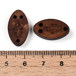 Ovale mehrsträngige Glieder aus Naturholz&nbsp;WOOD-N016-62