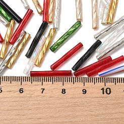 Gefärbte Farben Glas Twist Signalhornperlen&nbsp;GLAA-XCP0012-05