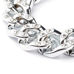 Bracciali a catena con cordolo in strass di plastica ccb&nbsp;BJEW-JB06439