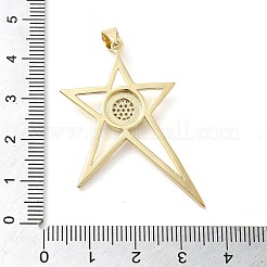 Ciondoli in ottone dorato con zirconi cubici trasparenti&nbsp;KK-A198-23G-02