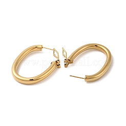 Boucles d'oreilles créoles ovales en acier inoxydable 304 pour femmes&nbsp;EJEW-Q781-05G