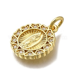 Messing micro pave klare zirkonia anhänger&nbsp;LS-ZIRC-I070-031G