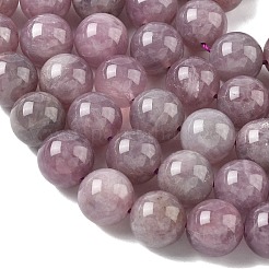 Colliers de perles en quartz rose de Madagascar violet naturel&nbsp;G-Z115-C02-12mm