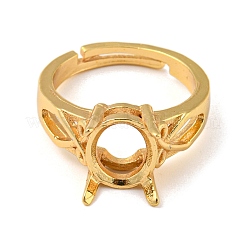 Montature per anelli solitari in ottone regolabili&nbsp;KK-WH0063-11G