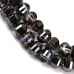 Chapelets de perles en verre transparent électrolytique&nbsp;EGLA-B011-08A-HP01