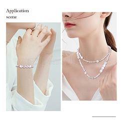 3 pezzo di conchiglia naturale e fiore di perle di plastica e collane di perline di vetro e bracciale elasticizzato&nbsp;SJEW-SW00010-04