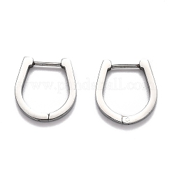 Orecchini a cerchio huggie in acciaio inossidabile 304 anti-ossidazione&nbsp;STAS-J033-14B-P