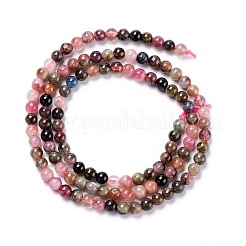 Chapelets de perles en tourmaline naturelle&nbsp;X-G-G446-4mm-03