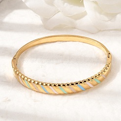 Bracelets articulés en acier inoxydable 304 émaillé pour femmes&nbsp;BJEW-B168-05G