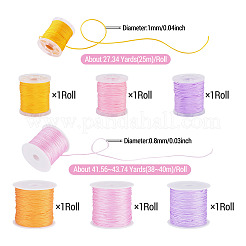 6 rollo de cordón trenzado de nailon de 6 colores&nbsp;NWIR-TA0001-46B