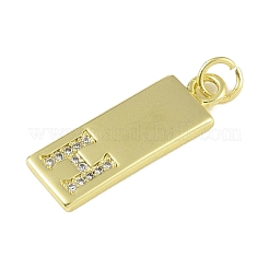 Pendenti in zirconi cubici trasparenti in micro pavè di ottone&nbsp;KK-P266-06G-H