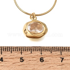 Collares colgantes de circonita cúbica pavé de acero inoxidable 304&nbsp;SA-CBADCF0-03G-04