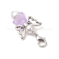 Décorations pendentif en perles de verre et de coquillages en forme d'ange&nbsp;HJEW-JM02964