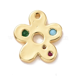 Pendentifs en zircone cubique micro-pavés en laiton écologiques&nbsp;X-KK-D079-10G