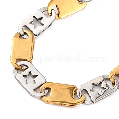 Bracelets à maillons en acier inoxydable 201 avec étoile de mer&nbsp;BJEW-B078-57GP