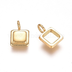 Cabochon-Fassungen für Anhänger aus Edelstahl 304&nbsp;STAS-F222-024G