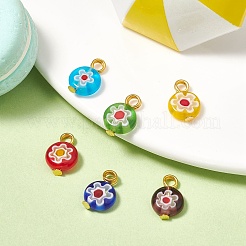 Manuell Millefiori Glas Anhänger&nbsp;PALLOY-CJ00001