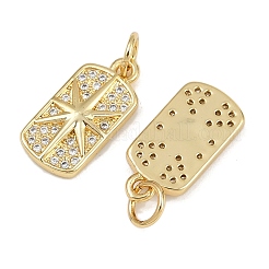 Ciondoli in ottone zirconi chiari micro pavé&nbsp;ZIRC-L076-055G-1