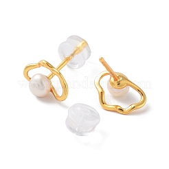 Ohrstecker aus Naturperlen für Damen&nbsp;EJEW-E303-19G