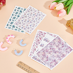 5 Stück 5 Farben Polymer Clay Ohrringe Wassertransferpapier&nbsp;DIY-HY0003-22B