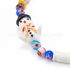 Sangles mobiles perlées au chalumeau faites à la main pour noël&nbsp;HJEW-JM00446-05