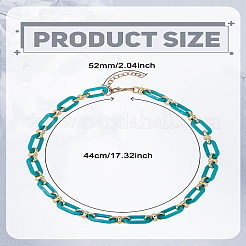 Collier à maillons ovales en acrylique pour femme&nbsp;NJEW-LP0002-96A