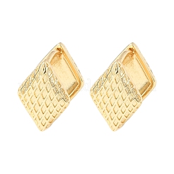 Boucles d'oreilles créoles en laiton losange&nbsp;EJEW-H178-06G