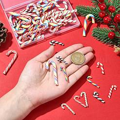 60 stücke 10 stile weihnachten thema polymer clay künstliche zuckerstange&nbsp;FIND-CJ0002-89