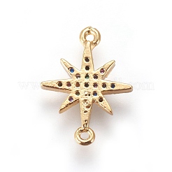Connettori in ottone cubic zirconia link&nbsp;KK-O119-21G