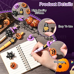 8 Stück 4 Stile Halloween Food Grade Silikon Fokalperlen&nbsp;SIL-YW0002-17