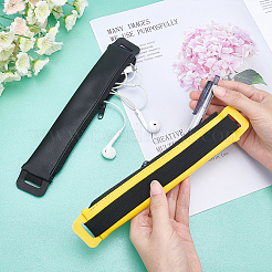 2 porte-stylo à bande élastique réglable en cuir PU&nbsp;AJEW-GF0002-99B