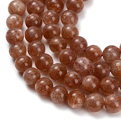 Natürliche sunstone Perlen Stränge&nbsp;G-L631-A04-6mm