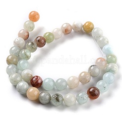 Cuentas de jade blanco natural&nbsp;X-G-G766-C-26