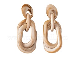 Boucles d'oreilles pendantes en résine imitation coquillage&nbsp;WG25AAC-01