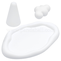 3 Stück Gesso-Schmuckplatte in 3 Stilen&nbsp;DJEW-WR0001-02