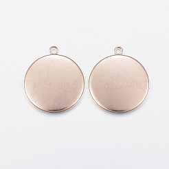 Ionenplattierung (IP) 304 Edelstahl Anhänger Cabochon-Einstellungen&nbsp;LS-X-STAS-F135-02RG
