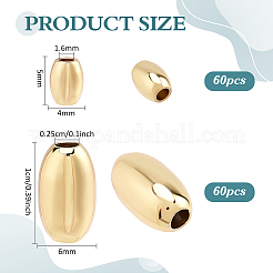 120 pz 2 stili perline di ottone placcate in cremagliera&nbsp;KK-PH0015-30