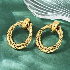 Ohrstecker mit Twist-Ring aus Edelstahl 304&nbsp;EJEW-K268-26G