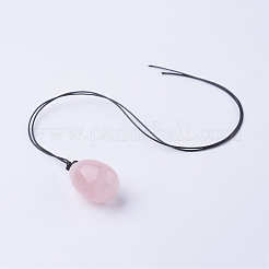 Diy naturelle quartz rose pendentif colliers faisant&nbsp;NJEW-P201-01