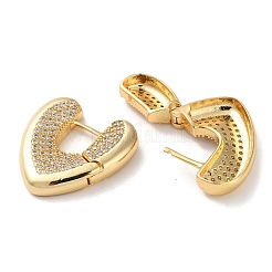 Creolen aus Messing mit Pavé-Zirkonia für Damen&nbsp;EJEW-M258-06G-B