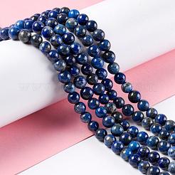 Natürliche Lapislazuli runde Perle Stränge&nbsp;X-G-E262-01-6mm
